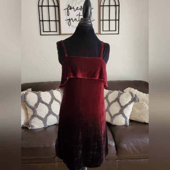 Alice + Olivia Bess Ombre Velvet Sleeveless Slip Dress Size 6 Classic Boho Chic - Picture 5 of 14